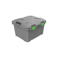 TRED Storage Box 65L- Grey With Green