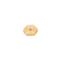 M6 x 21.43mm x 4.4mm Brass Hex Nut (4 Pack)