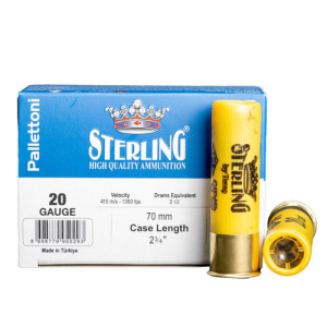 Sterling Big Game 20 Gauge Shotshell Ammunition, 2 3/4 Inch, 1295 FPS, 9 Pellet, #00 Buck - 10 Round Box