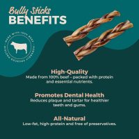 7" Braided Bully Sticks 1 Pound | 12-14 Pieces by Bully Sticks Direct