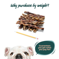 8" Braided Bully Sticks (Monster) - Strong Odor 1/2 Pound | 3- 4 Pieces by Bully Sticks Direct