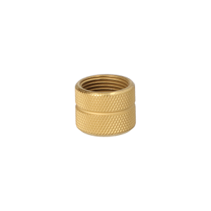 BARREL THREAD PROTECTOR/CAP - 9MM 1/2X28 HIGH POLISH GOLD TiN