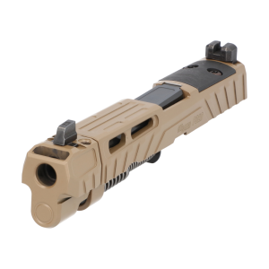 P320 SPECTRE COMP FULL-SIZE 9MM INTEGRATED COMPENSATOR 4.7" COMPLETE SLIDE ASSEMBLY, OPTIC READY, COYOTE BROWN