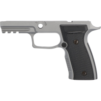 P320 AXG CARRY MEDIUM GRIP MODULE-TITANIUM CERAKOTE-BLK PANELS