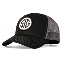 SIG - BLACK TRUCKER HAT WITH CHARCOAL MESH