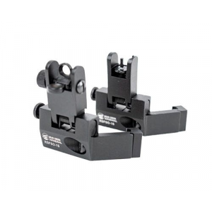 BCA AR-15/AR-10 Rear/Front Flip Up Canted Sight Combo with Photoluminescence on Sight