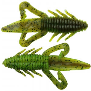 Image of Gene Larew Biffle Bug Jr. | Green Pumpkin/Chartreuse Pepper; 3.5 in.