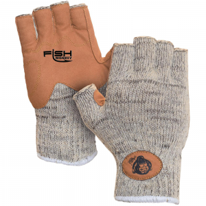 Image of Fish Monkey Men's Wooly Wool Half-Finger Gloves | Tan; S/M