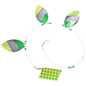 Image of Hammerhead Tackle Cowbell Spinner | Green & Chartreuse; 4/0