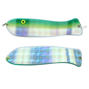 Image of O'Ki Tackle Kingfisher II Flasher | Jellyfish Yellow Green Mist; 13 in.