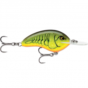 Image of Rapala OG Tiny Deep Series Crankbait | Chartreuse Rootbeer Crawdad; 2 1/4 in.