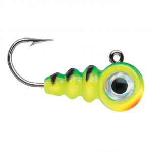 Image of VMC Tungsten Larv Eye Jig | Glow Fire Tiger; 1/16 oz.