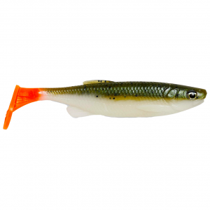 Image of Savage Gear 3D Fat T-Tail Minnow | Olive Hot Orange; 3 in.