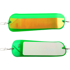Image of Pro-Troll ProChip Fin Flasher | Moonbeam/Super UV Green Stripe; 11 in.