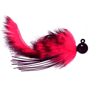 Image of Hawken AeroJig Twitching Jig | Black-Cerise-Black 2-Tone Body; 3/8 oz.