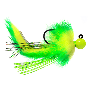 Image of Hawken AeroJig Twitching Jig | Chartreuse-Chartreuse-Green Body; 1/2 oz.