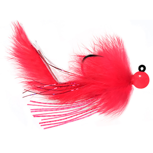 Image of Hawken AeroJig Twitching Jig | Corkie Pink-Shocking Pink Body; 1/2 oz.