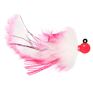 Image of Hawken AeroJig Twitching Jig | Corkie Pink-Fl. Pink Over White; 1/2 oz.