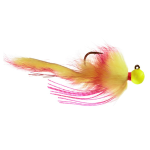 Image of Hawken AeroJig Twitching Jig | Yellow Chartreuse-Shocking Pink Body; 1/2 oz.