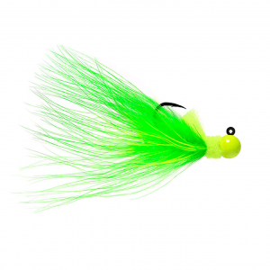 Image of Hawken Marabou Series AeroJig | Chartreuse-Chartreuse Green; 1/32 oz.