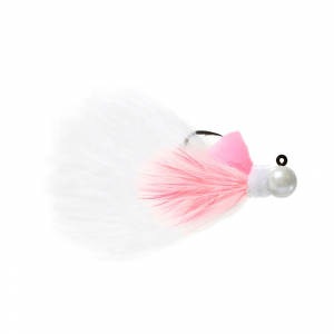 Image of Hawken Marabou Series AeroJig | Pearl-White-Cerise-Pink; 1/32 oz.