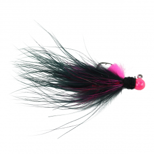 Image of Hawken Marabou Series AeroJig | Black-Cerise; 1/32 oz.