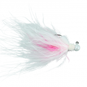 Image of Hawken Marabou Series AeroJig | White-Cerise-White; 1/32 oz.