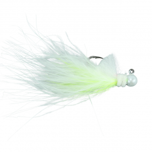 Image of Hawken Marabou Series AeroJig | White-Chartreuse-White; 1/32 oz.