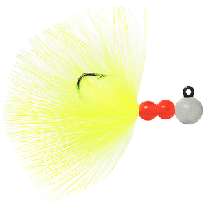 Image of Hawken Beau-Mac Marabou Steelhead Jig | Glow White-Chartreuse; 1/8 oz.