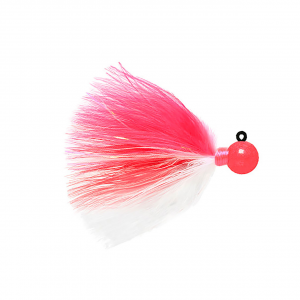 Image of Hawken Fire Flies Marabou Flash Jig | Cerise-Cerise-Red-White-Red Glow; 1/4 oz.