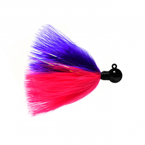 Image of Hawken Fire Flies Marabou Flash Jig | Black-Purple-Pink-Red Glow; 1/4 oz.