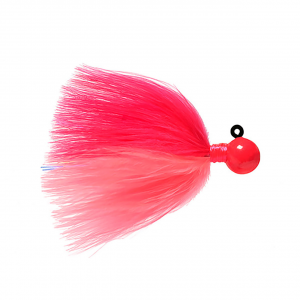 Image of Hawken Fire Flies Marabou Flash Jig | Cerise-Cerise-Pink-Red Glow; 1/4 oz.