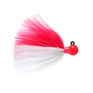 Image of Hawken Fire Flies Marabou Flash Jig | Cerise-Cerise-White-Red Glow; 1/4 oz.