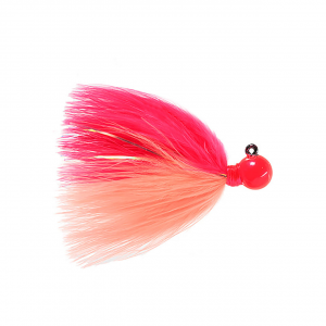 Image of Hawken Fire Flies Marabou Flash Jig | Cerise-Cerise-Peach-Red Glow; 1/4 oz.