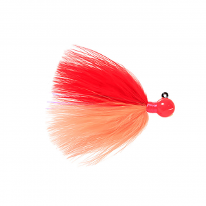 Image of Hawken Fire Flies Marabou Flash Jig | Cerise-Red-Peach-Red Glow; 1/4 oz.