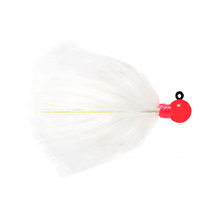 Image of Hawken Fire Flies Marabou Flash Jig | Cerise-White-Red Glow; 1/8 oz.