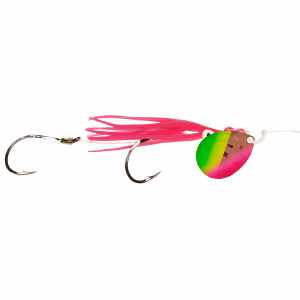 Image of Hawken Simon Soft Hoochie Spinner | Pink Fire Tiger