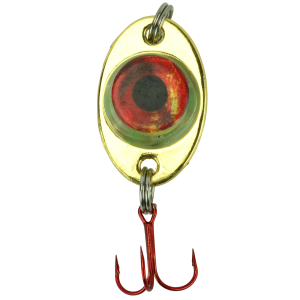 Image of Fish Daddy Dirty Bomb Gold Spoon | Blinking Red; 1/8 oz.