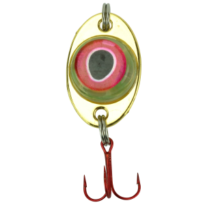 Image of Fish Daddy Dirty Bomb Gold Spoon | Blinking Pink; 1/8 oz.