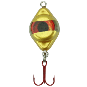 Image of Fish Daddy Dirty Bomb Gold Spoon | Blinking Red; 1/16 oz.
