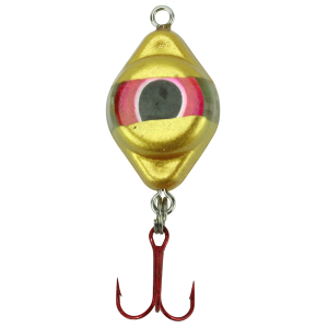 Image of Fish Daddy Dirty Bomb Gold Spoon | Blinking Pink; 1/16 oz.