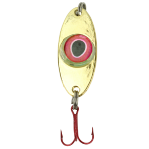 Image of Fish Daddy Dirty Bomb Gold Spoon | Blinking Pink; 1/4 oz.