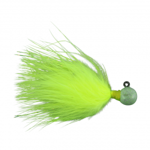 Image of Hawken Sy's Micro Marabou Jig | Glow White Head-Fl. Yellow; 1/64 oz.