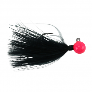 Image of Hawken Sy's Micro Marabou Jig | Hot Pink Head-Black; 1/64 oz.