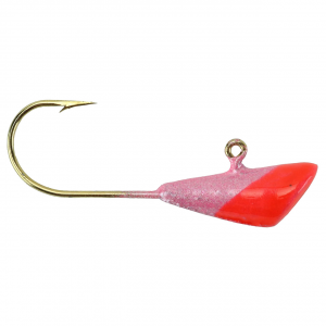 Image of Hawken Shad Dart Jig Head | Pearl Pink Base Flame Tip; 1/32 oz.