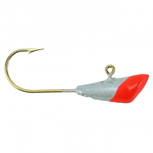 Image of Hawken Shad Dart Jig Head | Pearl White Base Flame Tip; 1/16 oz.