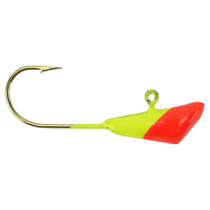 Image of Hawken Shad Dart Jig Head | Yellow Chartreuse Flame Tip; 1/8 oz.