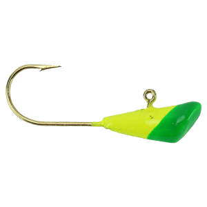 Image of Hawken Shad Dart Jig Head | Yellow Chartreuse Lime Tip; 1/8 oz.