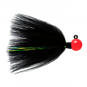 Image of Hawken Sy's UV Marabou Jig | Flame Hd-Black; 1/8 oz.