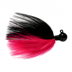 Image of Hawken Sy's UV Marabou Jig | Black Hd-Black-Cerise; 1/8 oz.